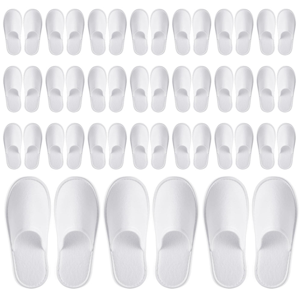 Pantuflas desechables Juvale con empaque individual, higiene garantizada para huéspedes