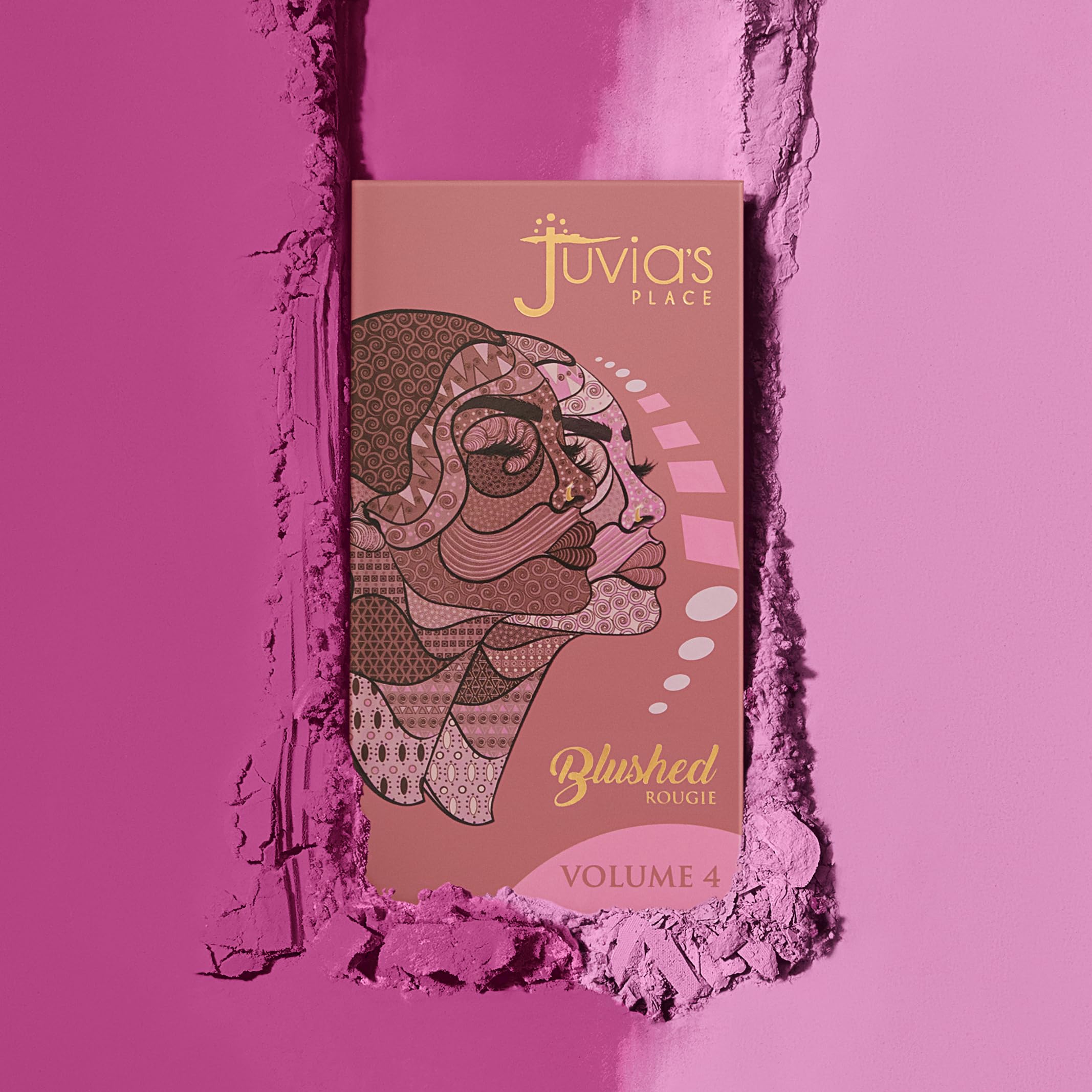 Juvia's Place Blushed Duo Blush empaque elegante y portable para viajar