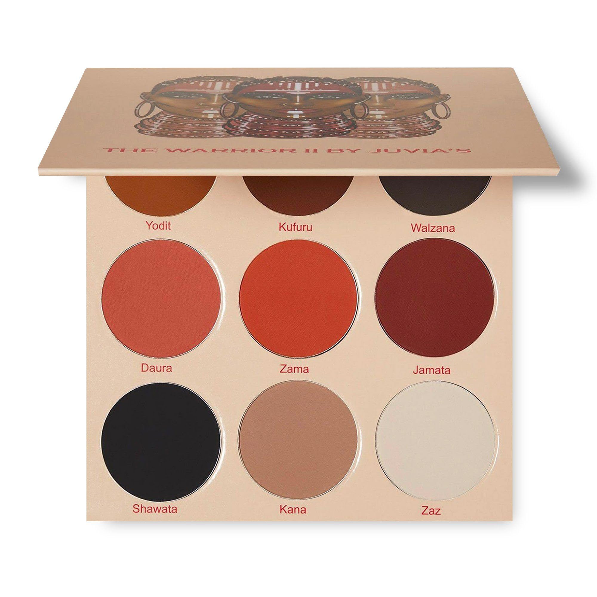 Paleta Juvia's Place Warrior 2 muestra sombras vibrantes para ojos llamativos
