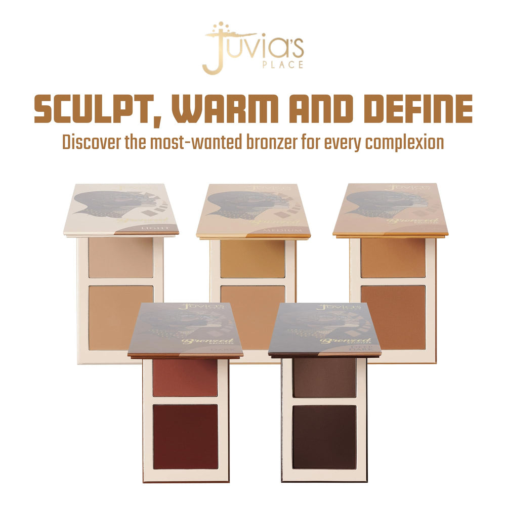 Juvia's Place Bronzed Duo Bronzer Tan dúo de tonos para contorno y definición