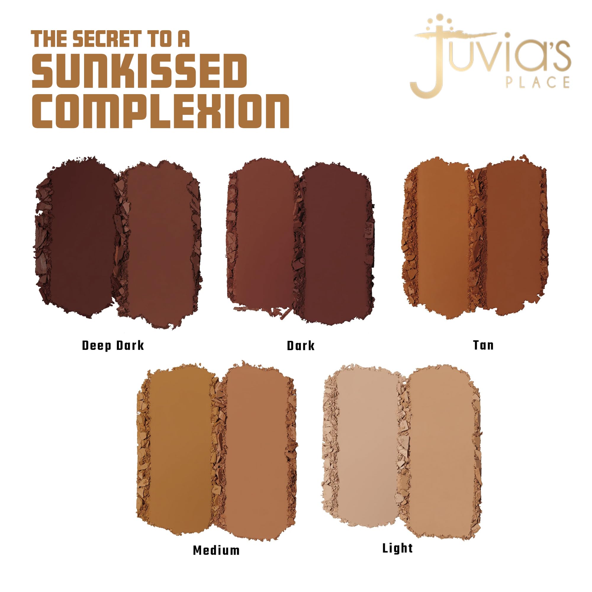 Juvia's Place Bronzed Duo Bronzer Tan para mezclar tonos y obtener mayor definición
