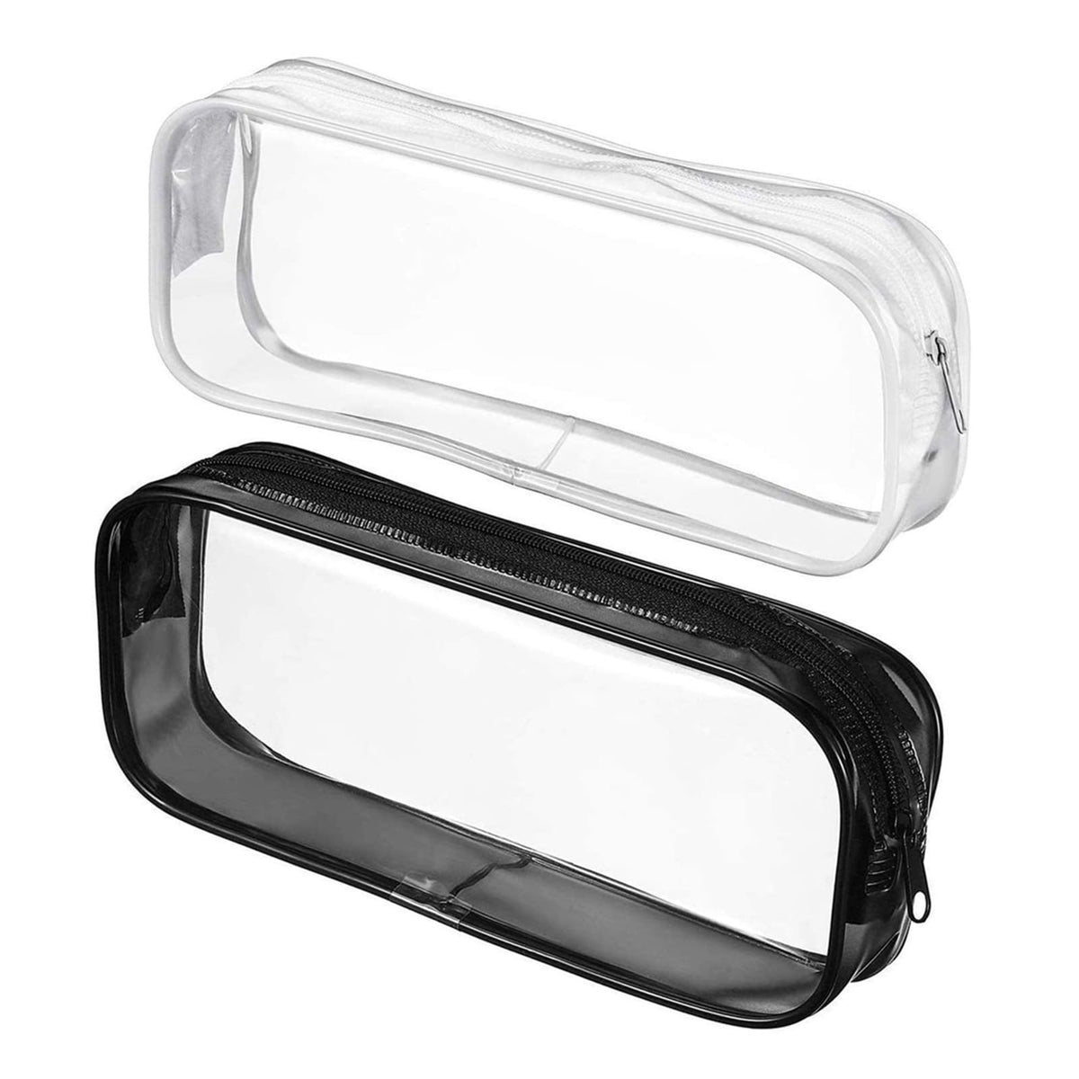 Juxiamal estuche transparente con cremallera para maquillaje, fácil de ubicar