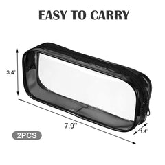 Juxiamal estuche transparente de PVC, ideal para viaje y organización