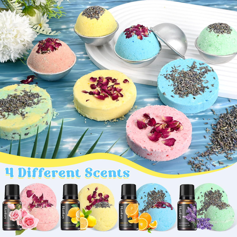 JUYRLE kit bombas de baño: colorantes para colores vibrantes y creativos.