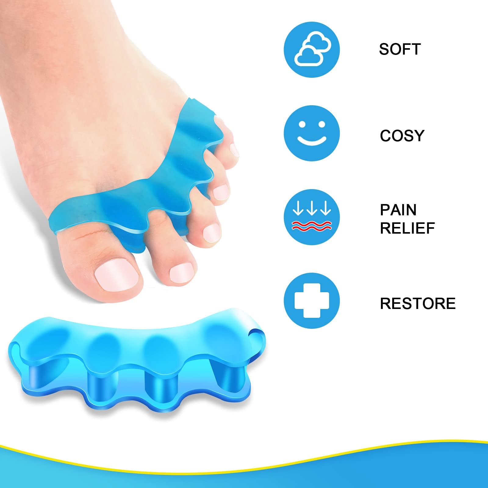 Juzure corrector de dedos para alinear dedos y aliviar tensiones en casa.