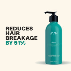 JVN Embody volumizing shampoo bottle on a shelf highlighting color-safe formula.