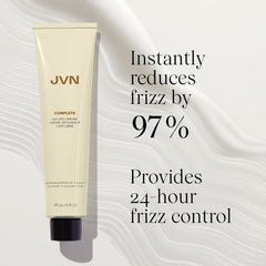 Application to damp hair with JVN No Heat Complete Air Dry Cream for midshaft smoothing