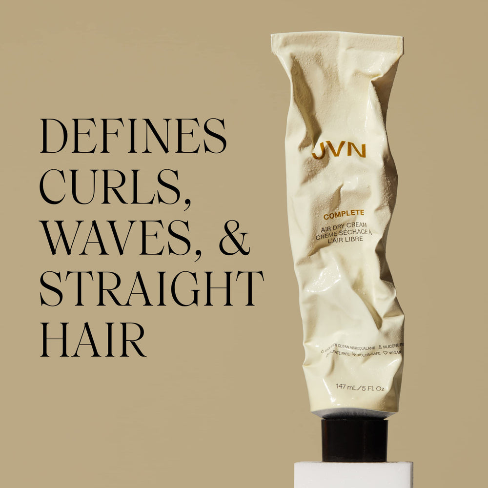 Hydration and shine from JVN No Heat Complete Air Dry Cream on hair