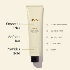 Texture close-up of JVN Air Dry Cream highlighting shine and definition