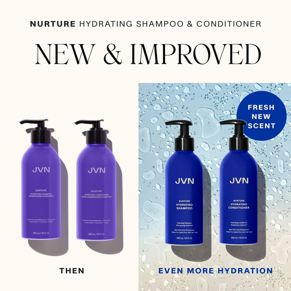 Largos con acondicionador JVN Nurture muestran brillo suave