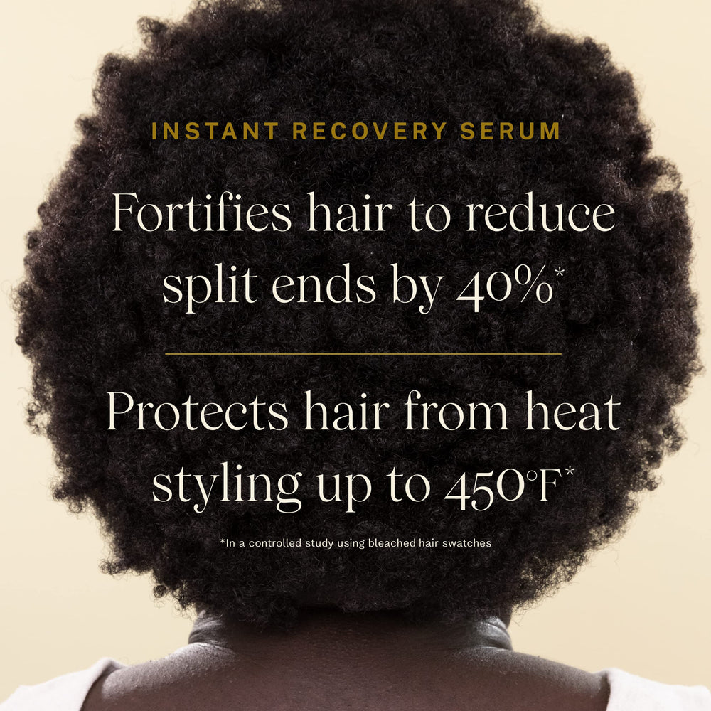 Avant-après JVN: cheveux plus lisses et moins de frisottis.