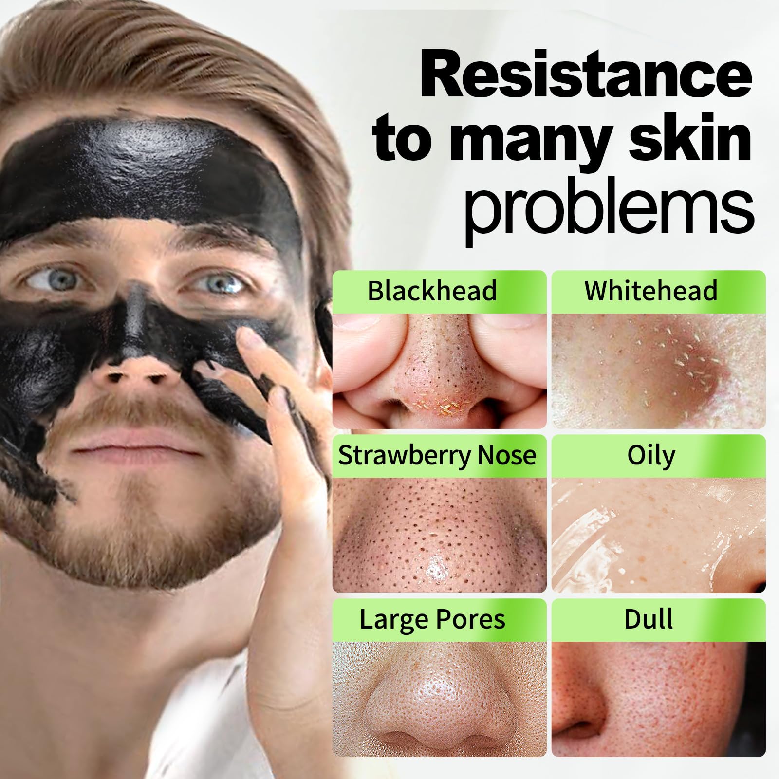 JVR mascarilla desprendible de carbón activado para limpieza profunda de poros.