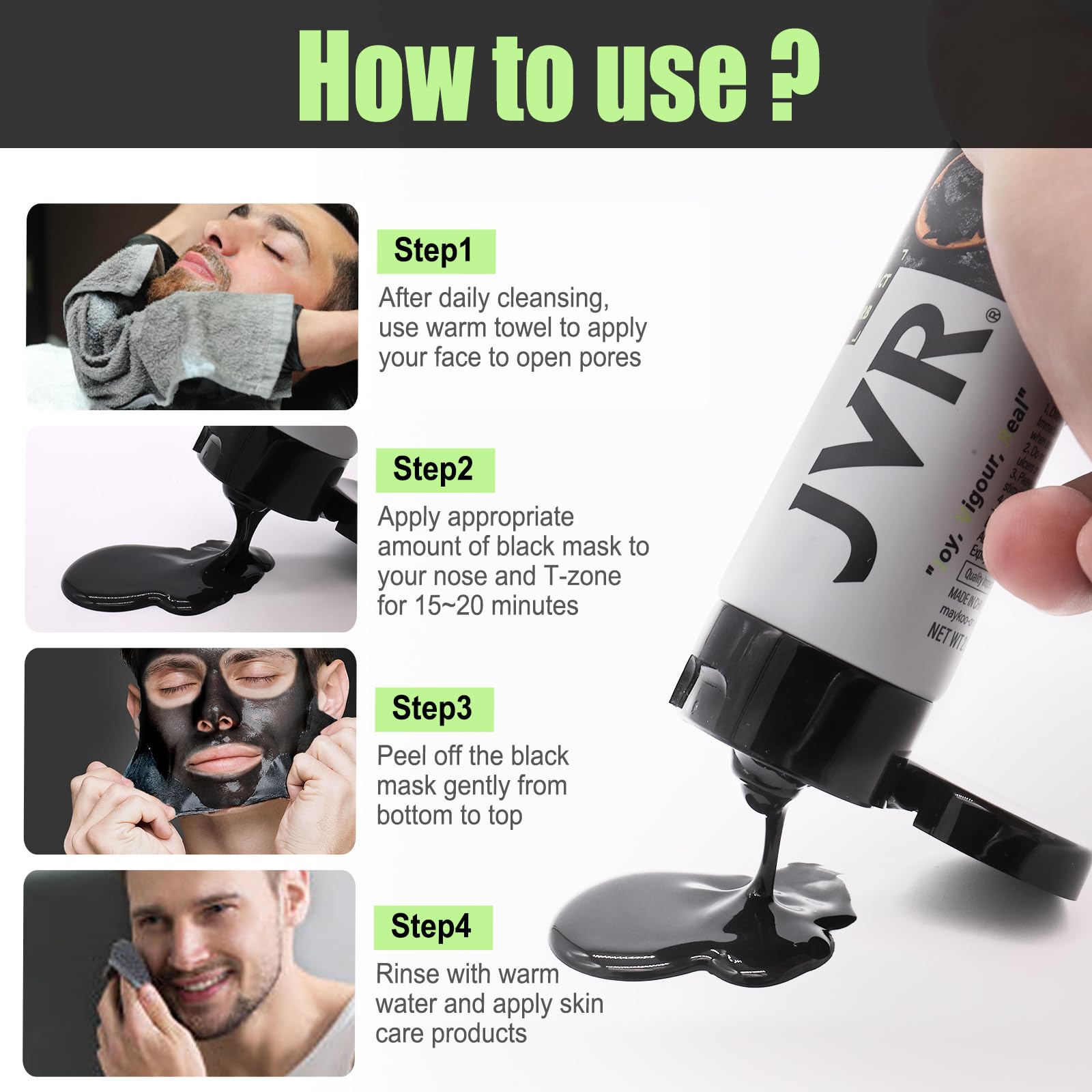 JVR mascarilla para todo tipo de piel, suave y eficaz.