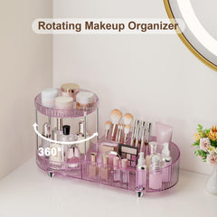 Organizador Jywantful con dos bandejas y cinco compartimentos para perfumes y maquillaje