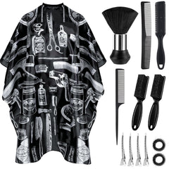 Capa de barbero JZko 63x55 ajustable para cobertura total durante cortes