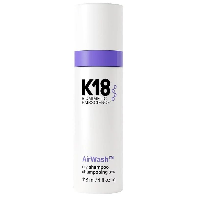 K18 AirWash Champú en Seco, botella de 4 onzas, frescura sin aerosol