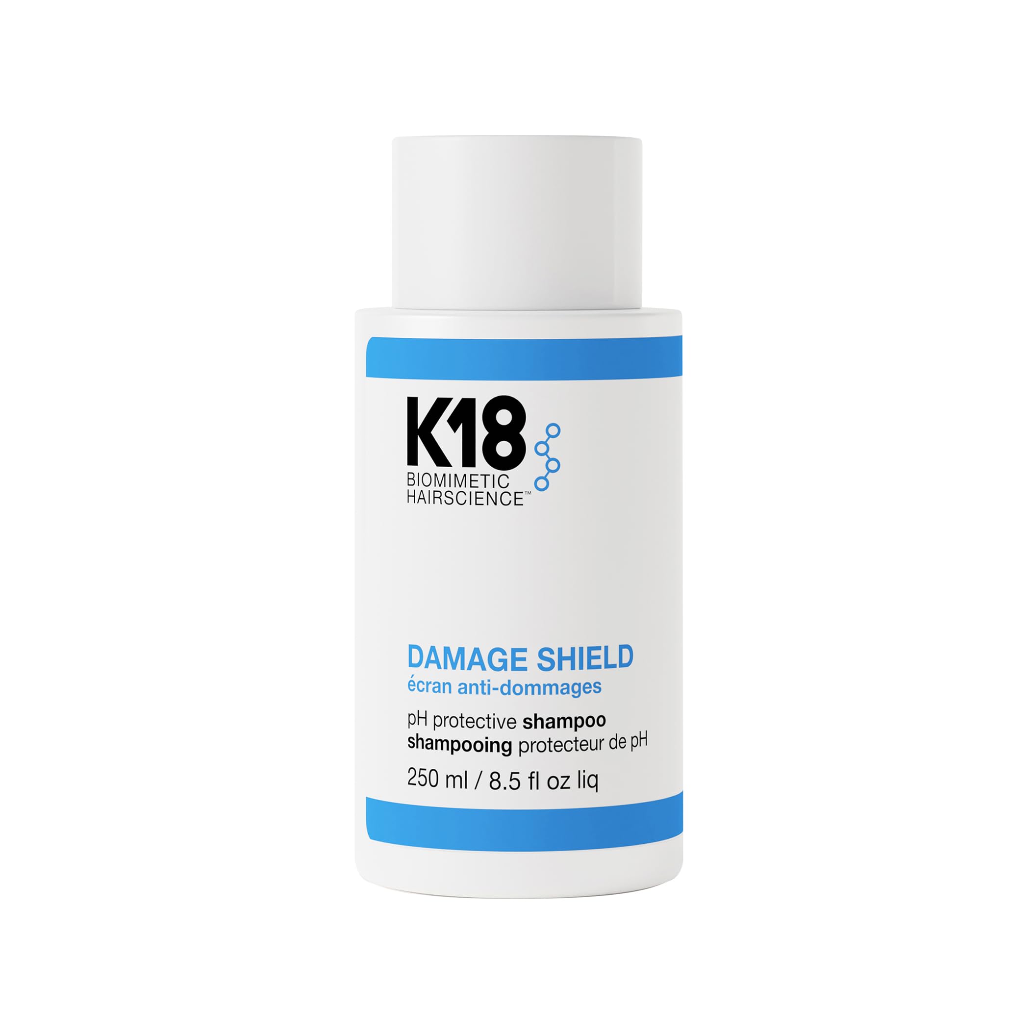 K18 Damage Shield Champú, botella-frente: cuidado suave y eficaz para cabello dañado