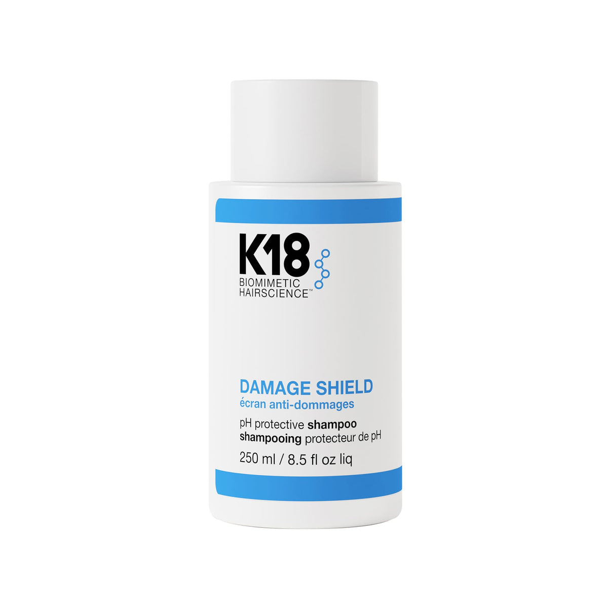 K18 Damage Shield Champú, botella-frente: cuidado suave y eficaz para cabello dañado