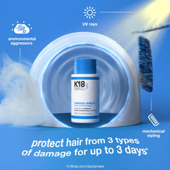 K18 Damage Shield, texture crème, douceur et brillance accrue.