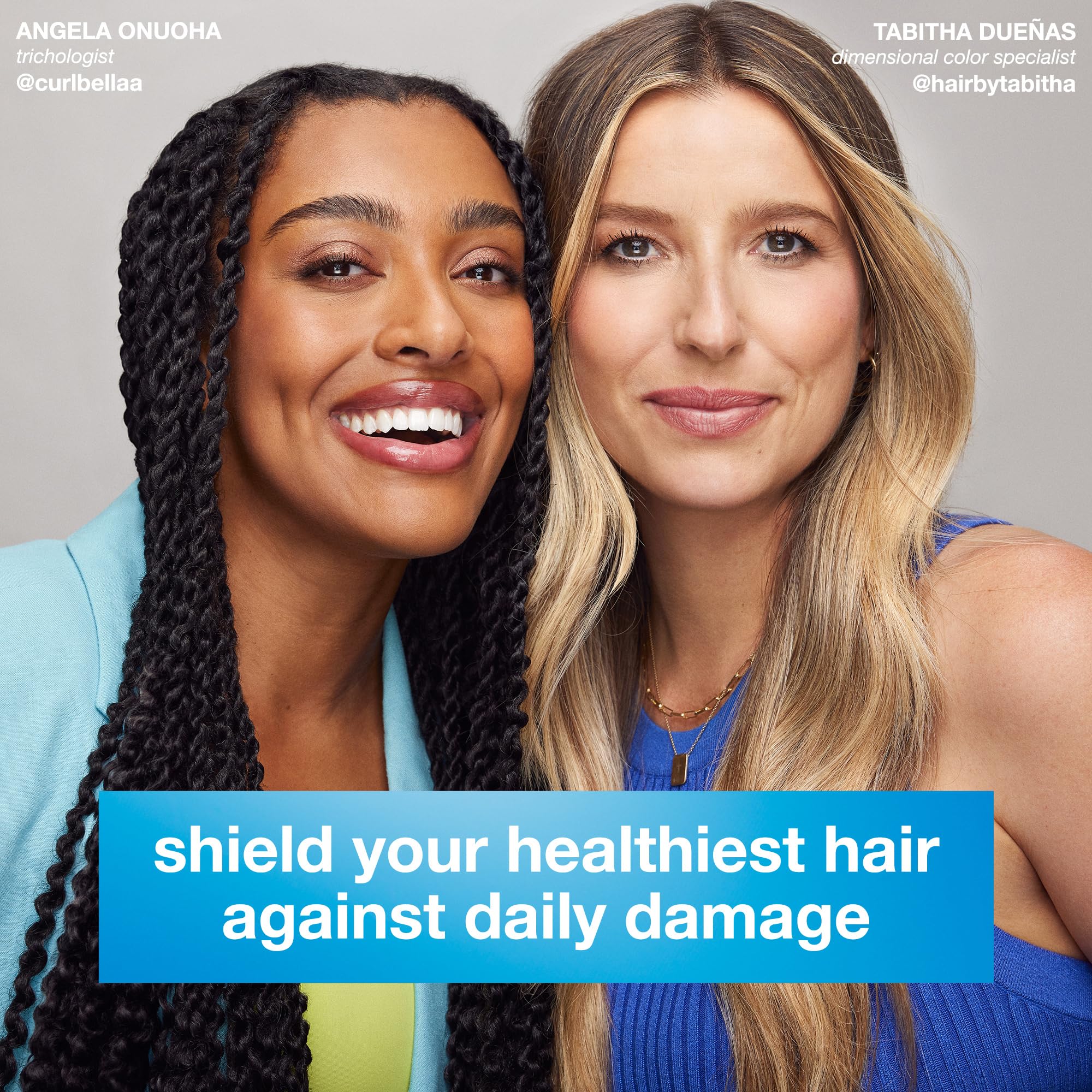 K18 Damage Shield, visuel lustre, cheveux éclatants après utilisation.