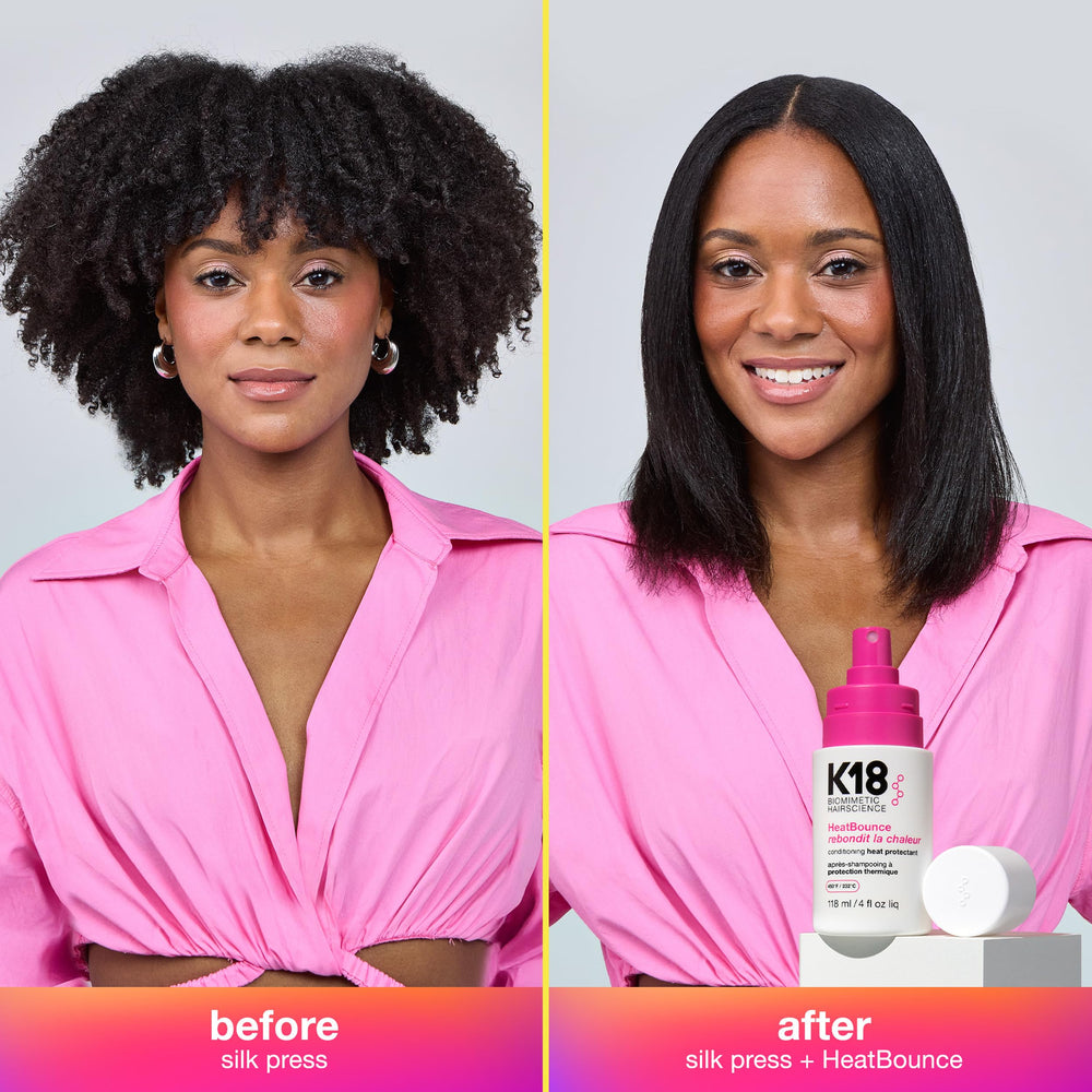 K18 HeatBounce cabello desenredado: facilita el peinado y el manejo tras el lavado.