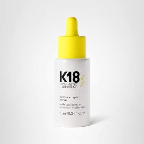 Routine quotidienne simplifiée grâce à l'huile K18 pour cheveux sains.