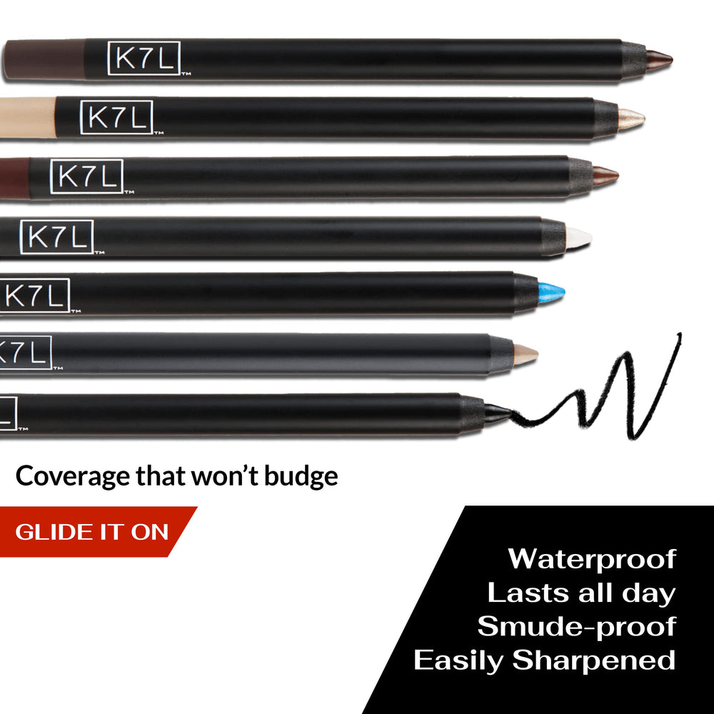 Delineador K7L marrón, ideal para principiantes y profesionales.
