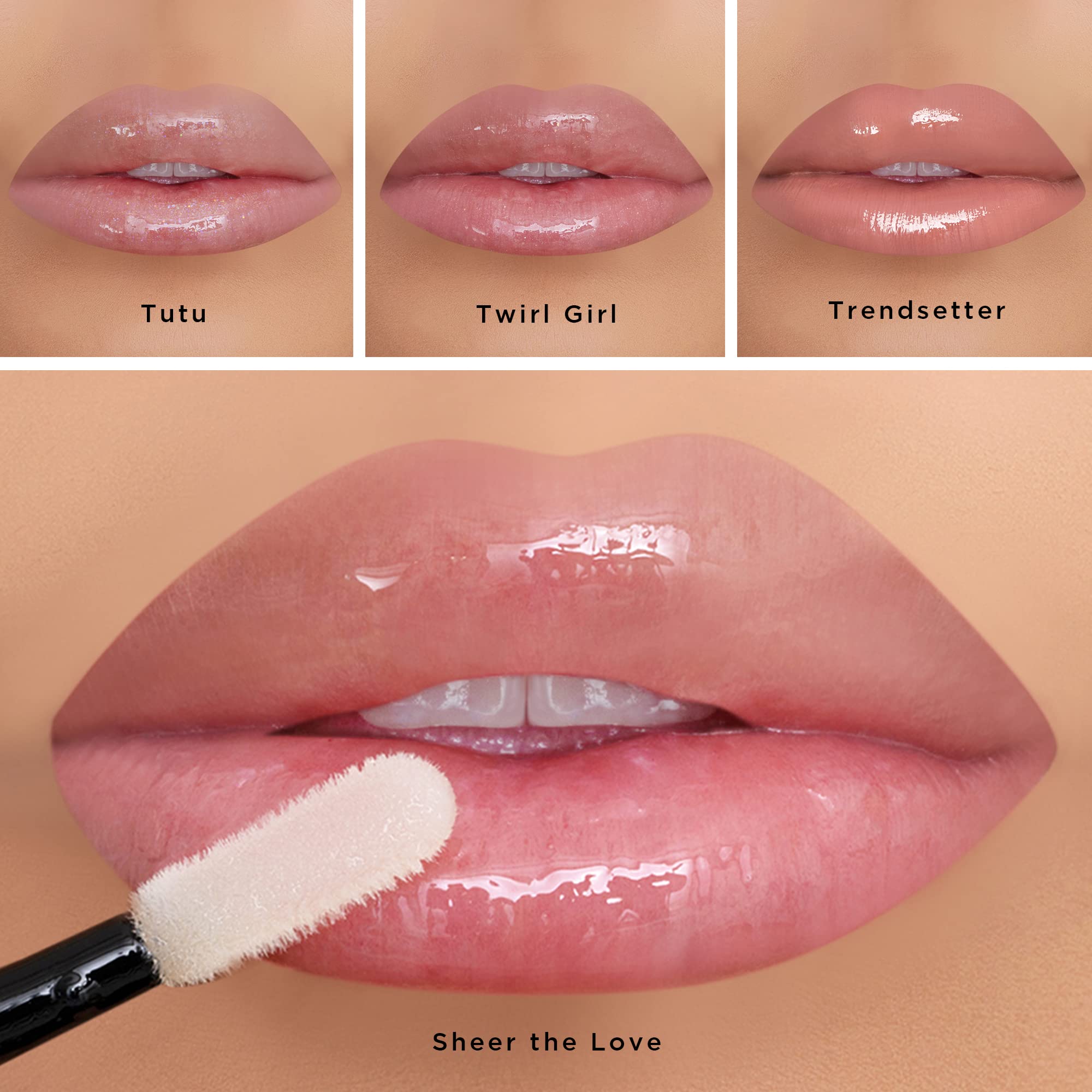 K7L uso diario del brillo labial rosado natural para color sutil.
