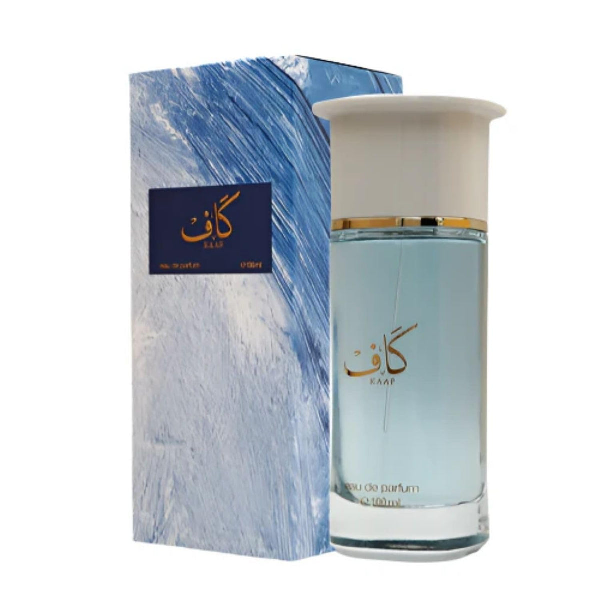 Kaaf de Ahmed Al Maghribi, botella vertida, ideal para ocasiones nocturnas elegantes.