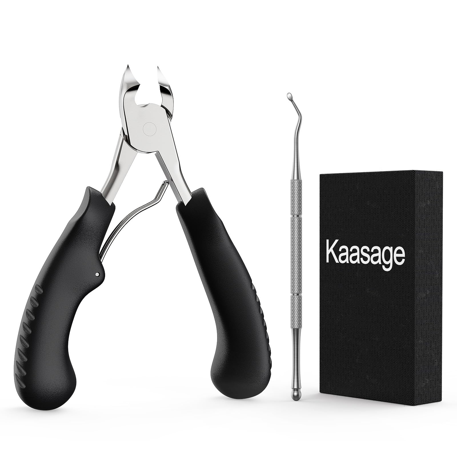 Kaasage cortaúñas curva 25° para uñas gruesas, corte suave y preciso.