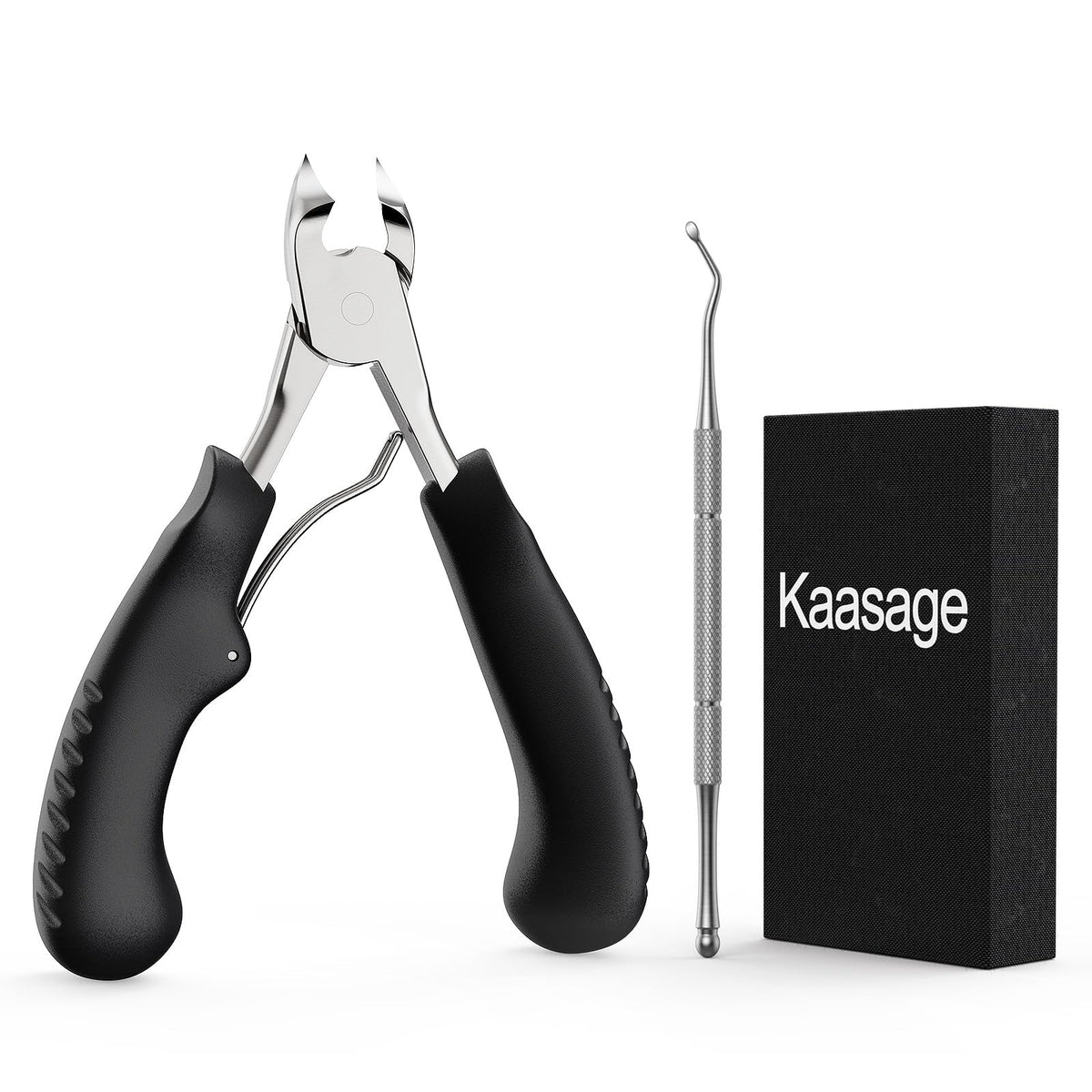 Kaasage cortaúñas curva 25° para uñas gruesas, corte suave y preciso.