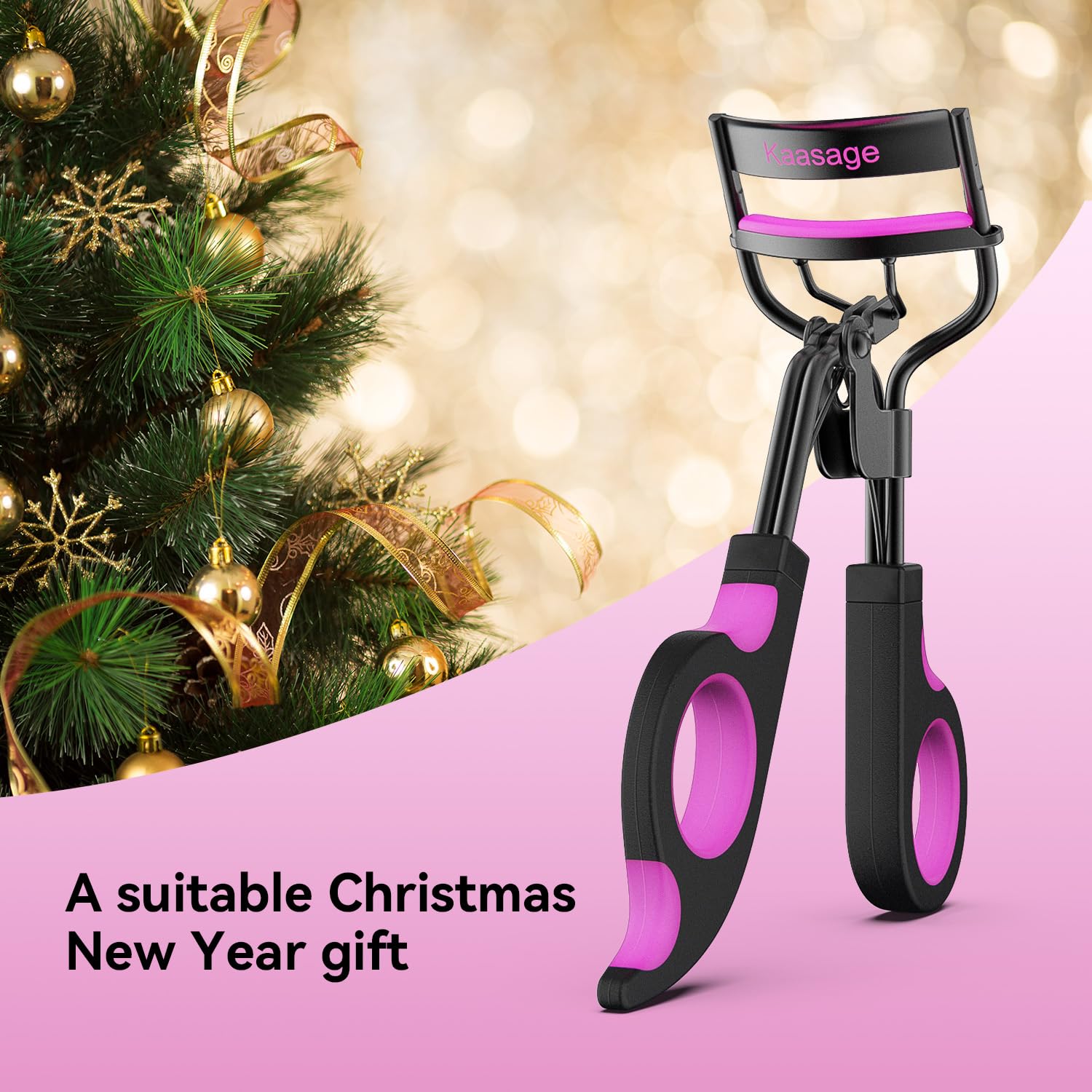 Kaasage curleur de cils avec 5 tampons silicone de rechange pour plus de polyvalence.