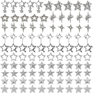 KACHIMOO adornos de uñas estrellas 3D para brillo y estilo.