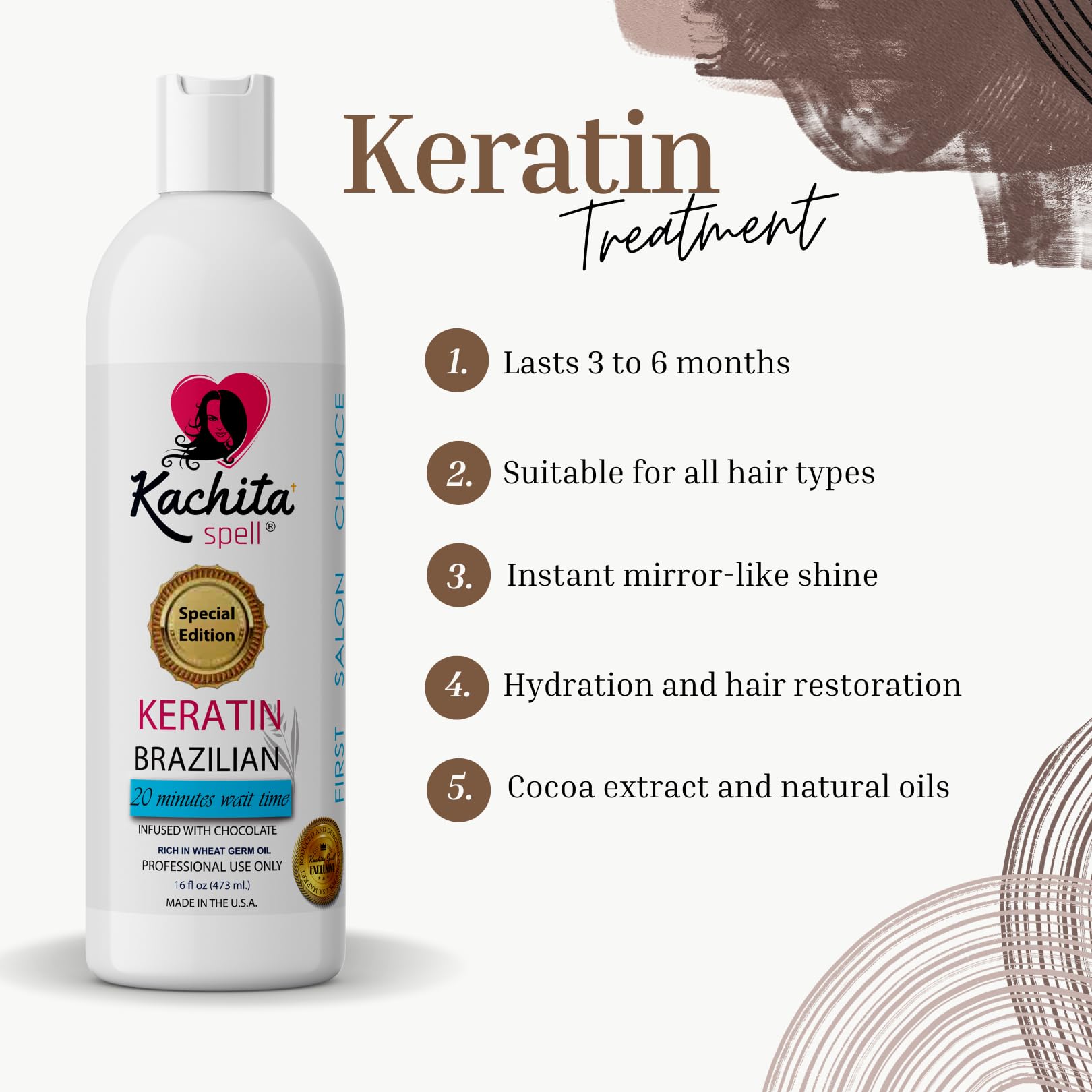 Control de frizz con Kachita Spell y textura estable.