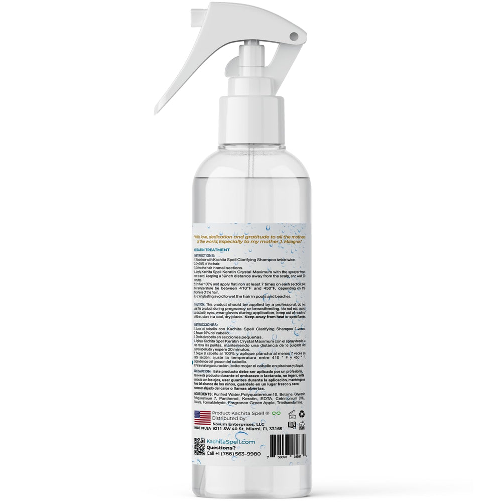 Kachita Spell Keratin Crystal, ideal para uso profesional en salón y casa.