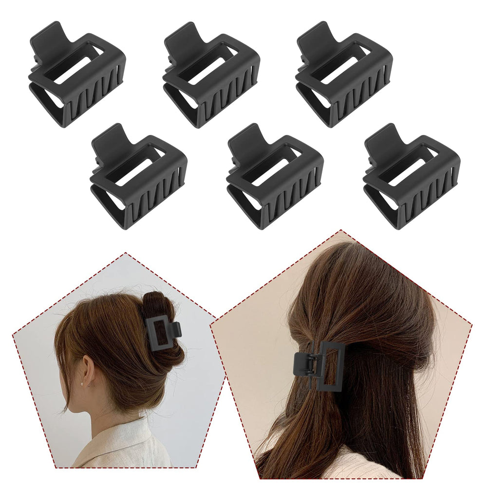 Kacmagic conjunto padres hijas pinzas rectangulares negro, perfecto para looks coordinados
