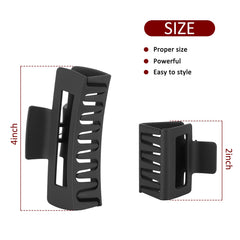Kacmagic pinza rectángulo pequeña negro, ideal para mechones finos y peinados ligeros