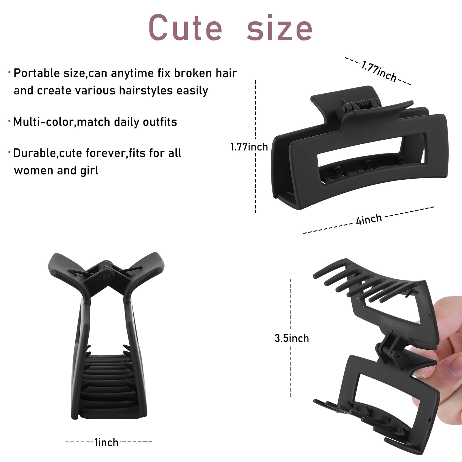 Pinza mediana de 2 pulgadas de Kacmagic para cabello fino.