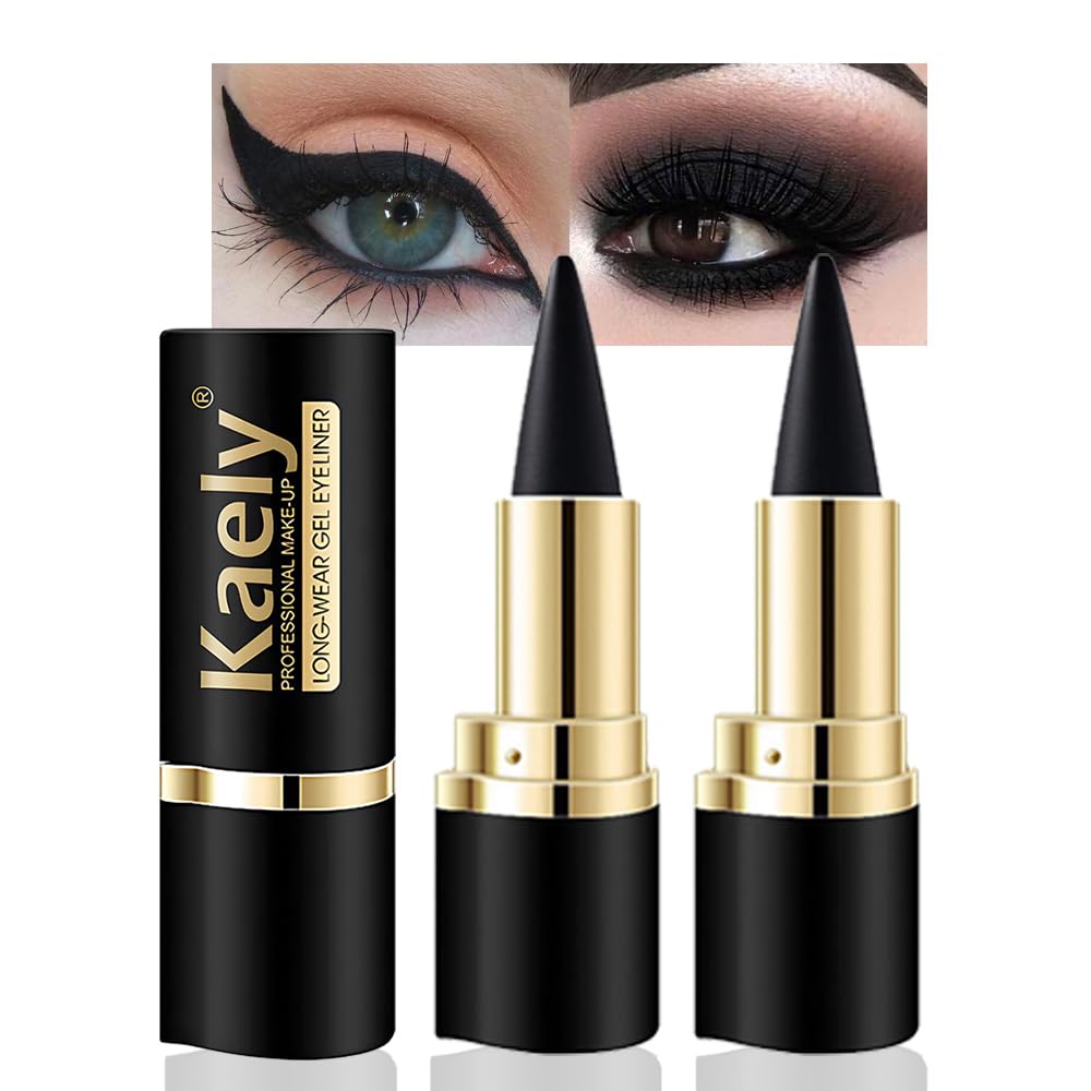 Kaely delineador gel ojos negro natural para un trazo suave y duradero.