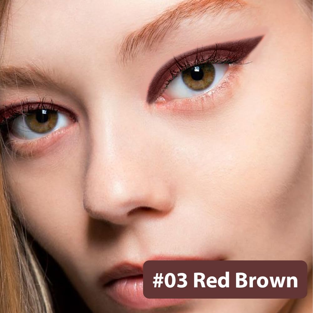 Kaely delineador gel Rojo Marrón aplicación suave para uso cómodo