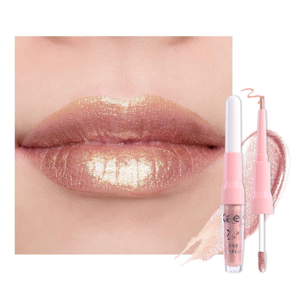 Kaely delineador labial y barra de labios, doble extremo para delinear y colorear con precisión.