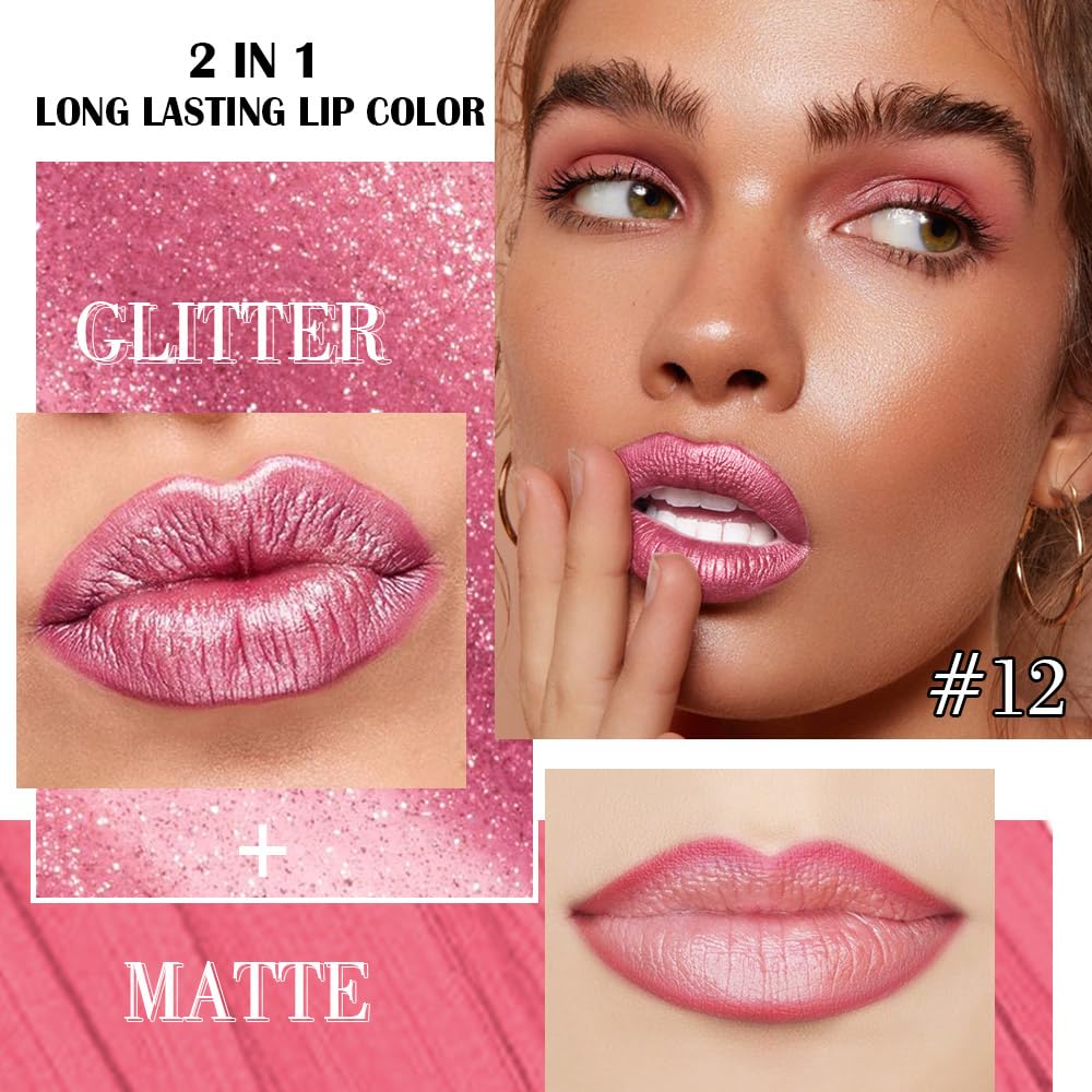 Kaely labial metálico perlado, efecto perlado elegante y brillo duradero.