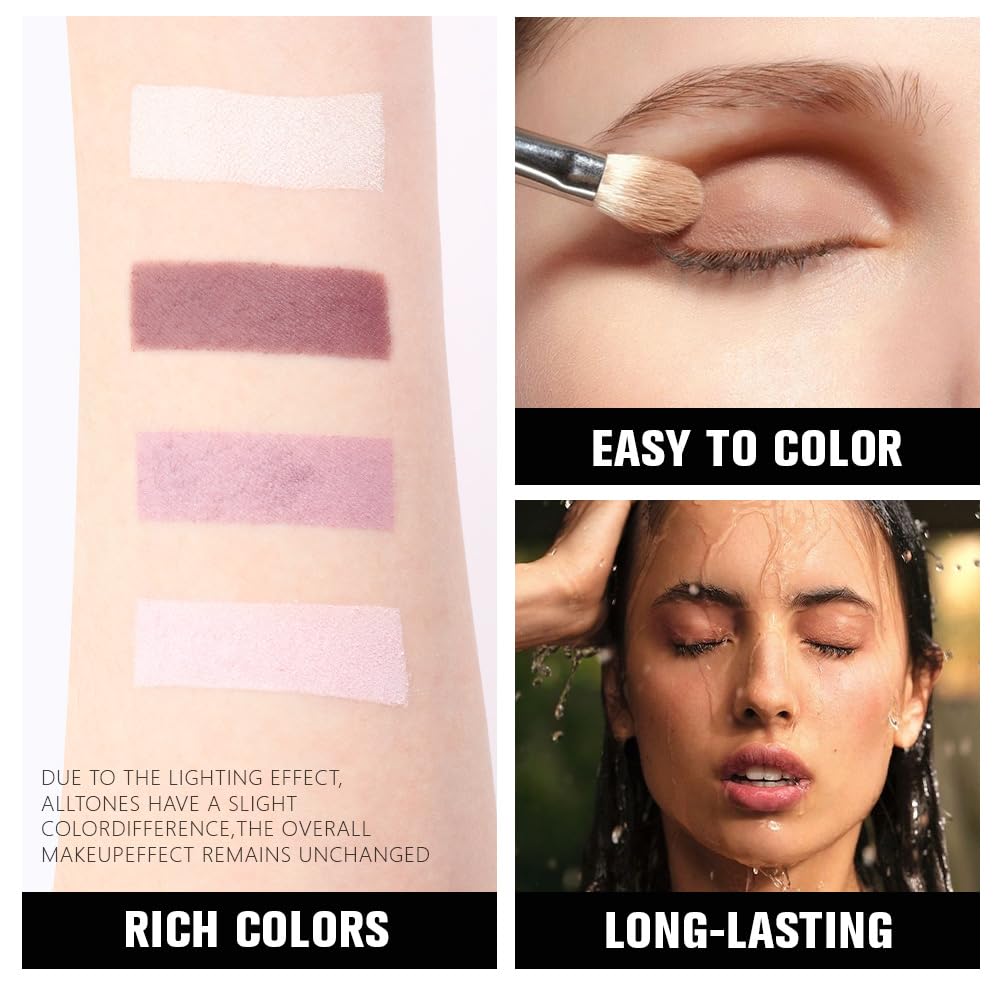 Kaely cuádruple sombras, acabado difuminado para ojos definidos