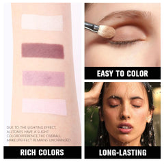 Kaely cuádruple sombras, acabado difuminado para ojos definidos