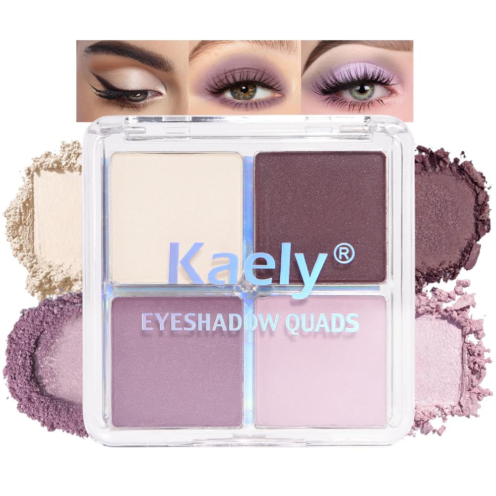 Kaely sombras en polvo cuádruple, empaque elegante para uso diario