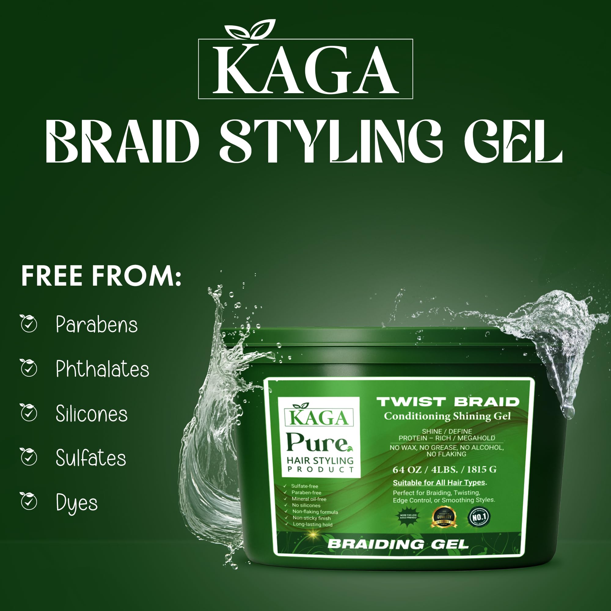 KAGA Gel claro para una aplicación limpia y sin residuos visibles