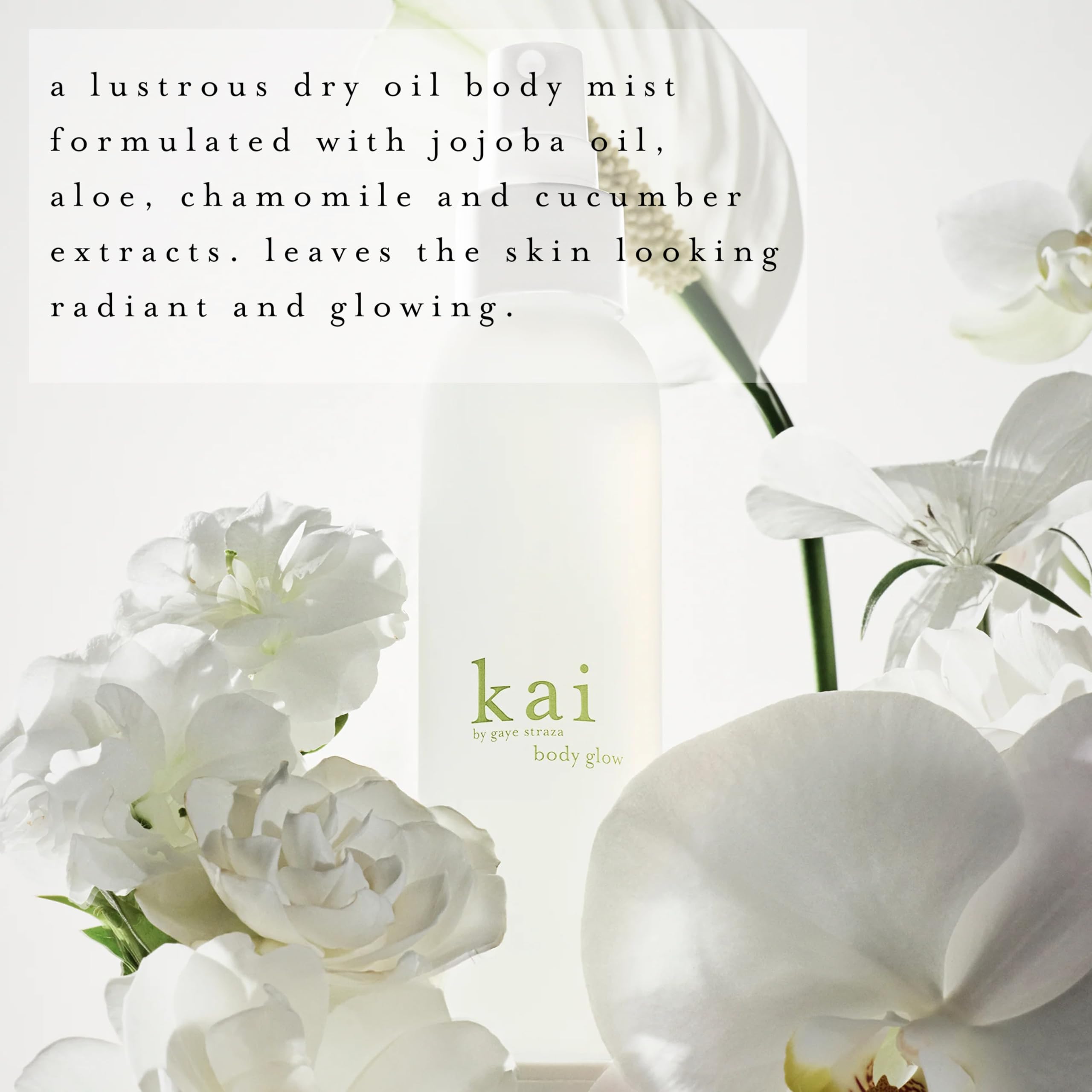 kai body glow con extractos de manzanilla y pepino para piel suave