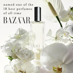 Kai eau de parfum, primer plano frasco, aroma ligero para cualquier ocasión.