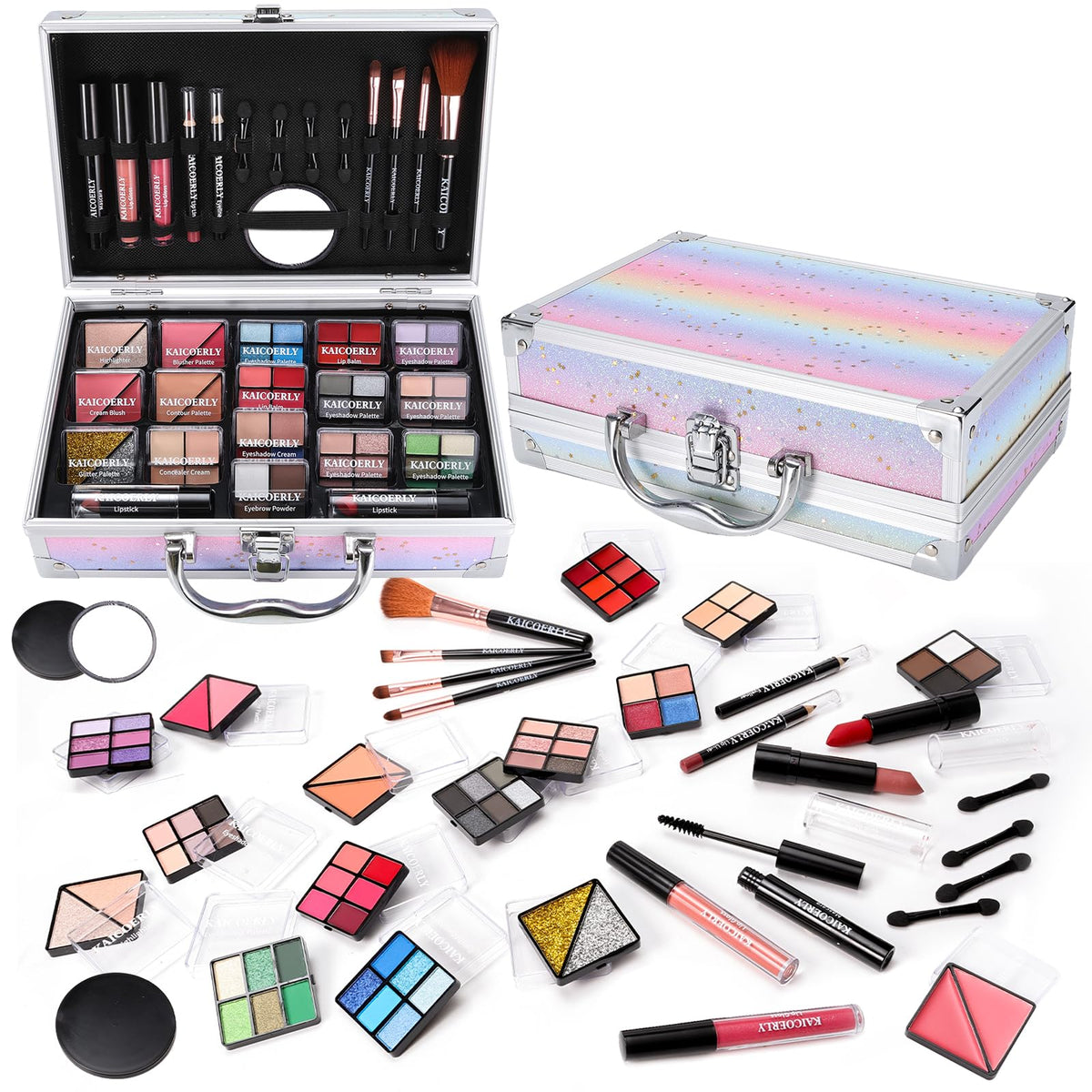 KAICOERLY kit maquillaje paleta sombras: tonos versátiles para looks diarios.