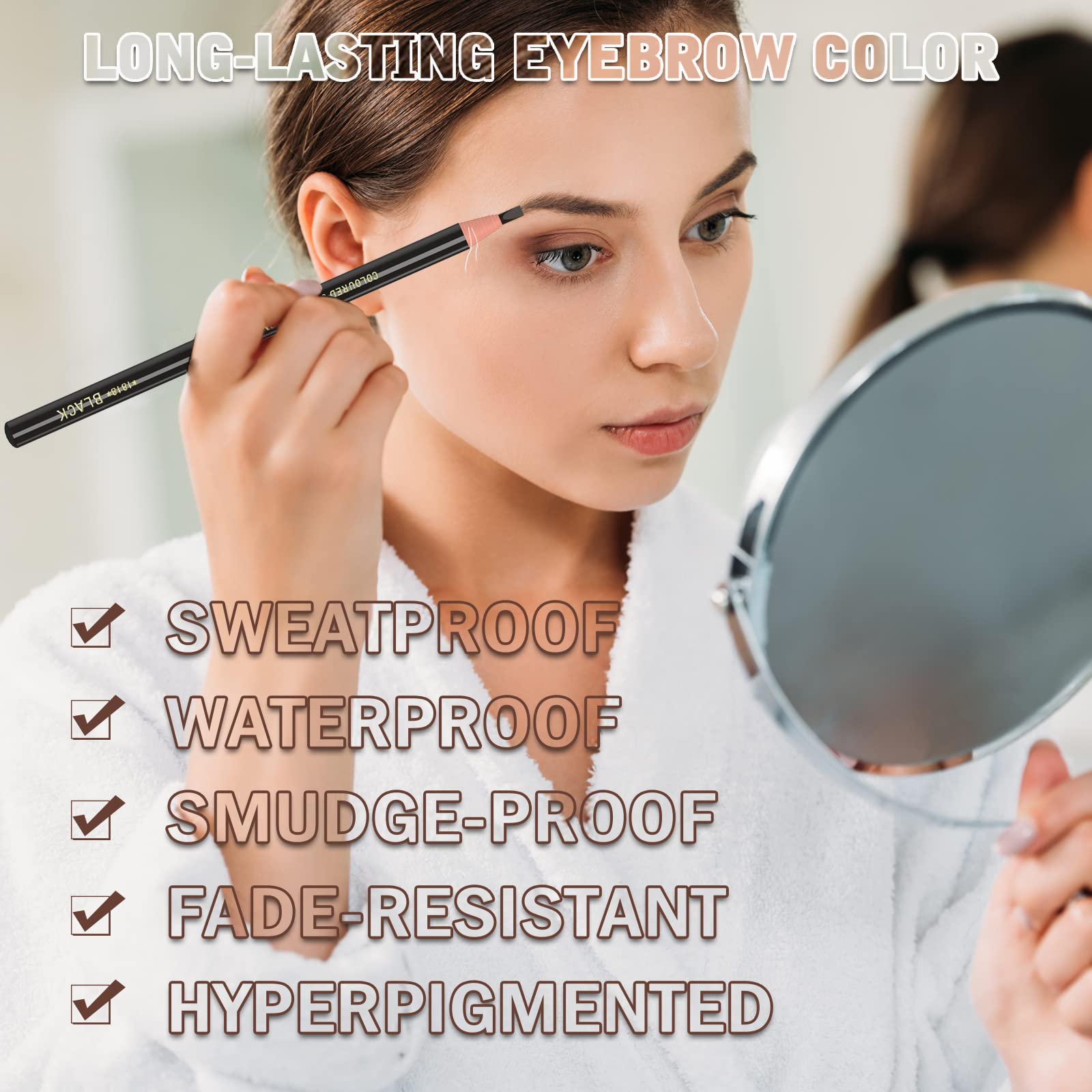 Kaiqi lapiz cejas estilo microblading para un aspecto natural
